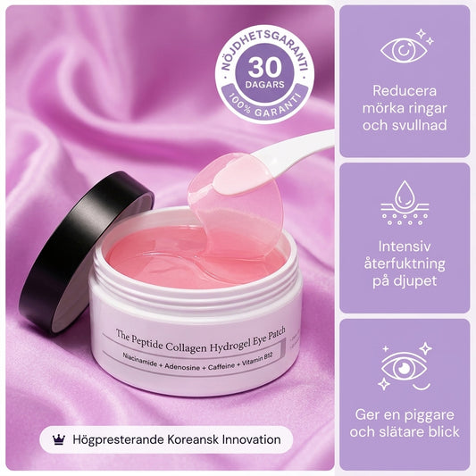 K-Beauty Peptid & Koffein Eye Pads – Minskar puffighet & återfuktar på 10 minuter