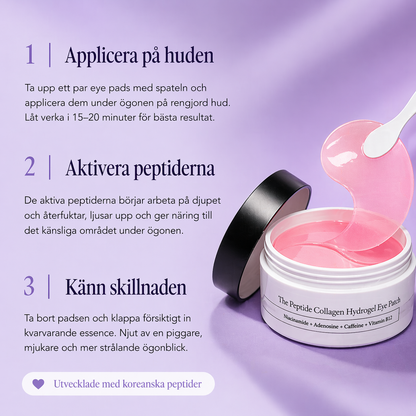 K-Beauty Peptid & Koffein Eye Pads – Minskar puffighet & återfuktar på 10 minuter